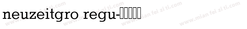 neuzeitgro regu字体转换